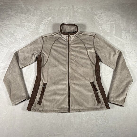 Kuhl Sweaters - Kuhl Sweater Women Size L Full Zip Fleece Jacket Zipped Pockets Mock Neck EUC